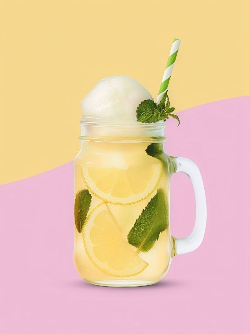 سوربيه آيس تي باليمون و النعناع