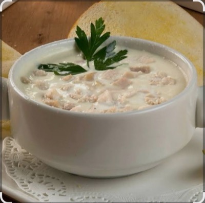 شوربة دجاج مع الكريمة