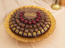 Large Belgian Gold Plate Of Fruits