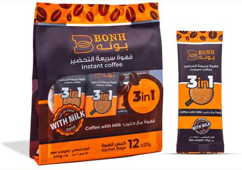 بوكس 3×1 قهوة مع حليب 12*1