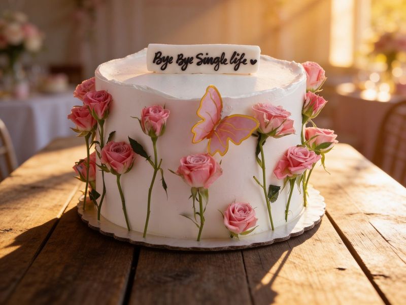 كيكة 6 انش باي باي سنقل ورد طبيعي