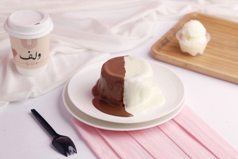 مولتن شوكلاتة بيضاء