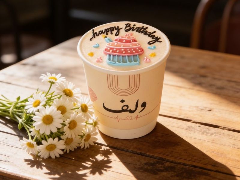 كوب كيك يوم ميلاد شكل ون