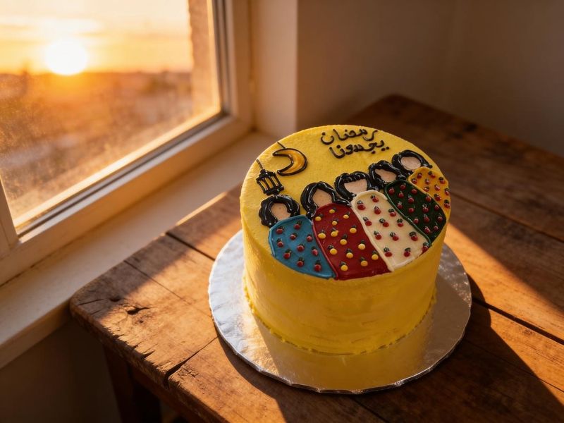 رمضان يجمعنا لون الكيكة اصفر