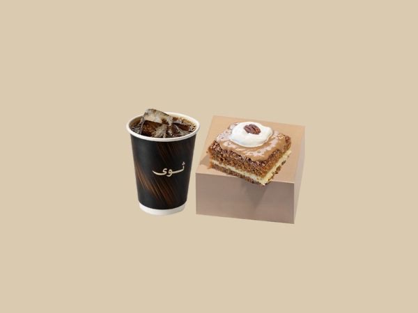 كومبو نانت كيك مع قهوة اليوم بارد