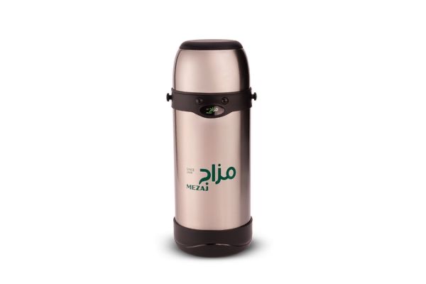 حافظة قهوة وشاي استيل شعار ابيض