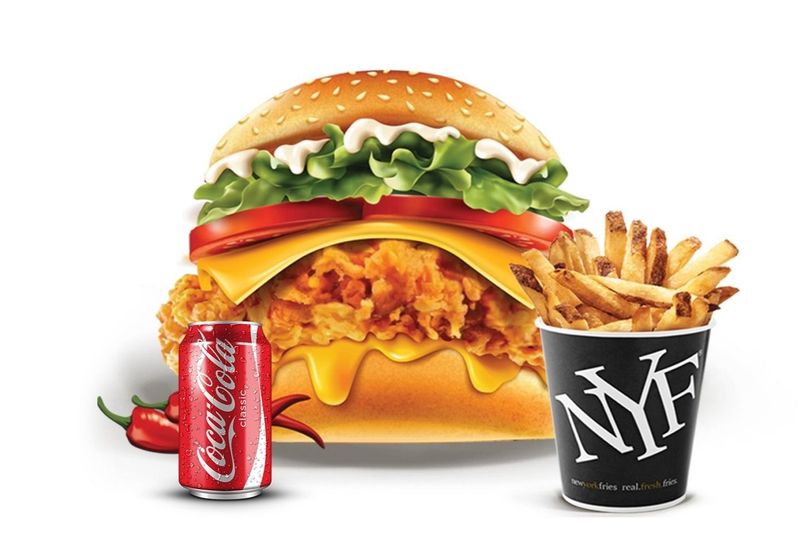 برغر دجاج كومبو