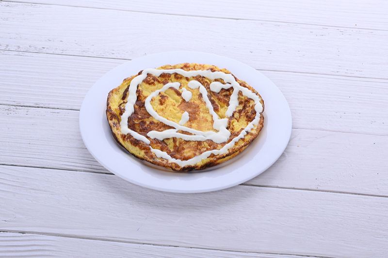 بيض مقلي مع الجبن