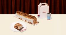 Coffee Box And Cinammon Roll Cake
