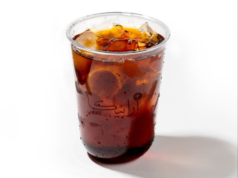 قهوة مقطرة بالثلج كوب بلاستيك اثيوبيه